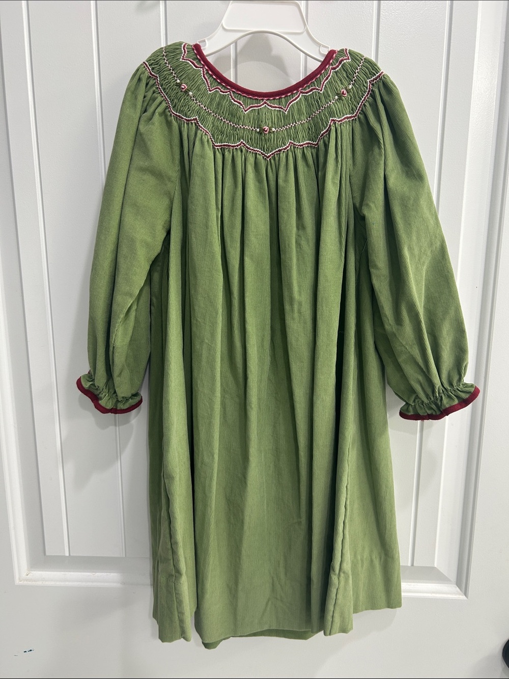 Girls' Smocked Christmas Dress